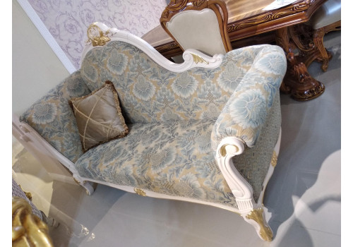 Мини диван ИЗАБЕЛЛА IZABELLA 208, белый с золотом