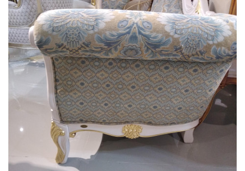 Мини диван ИЗАБЕЛЛА IZABELLA 208, белый с золотом