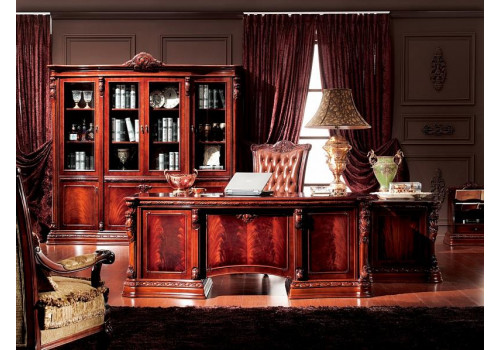 Шкаф книжный ИЗАБЕЛЛА IZABELLA 208, темный орех