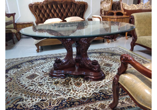 Стол обеденный круглый ИЗАБЕЛЛА IZABELLA 208, темный орех