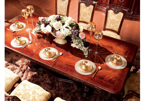 Стол обеденный раздвижной ИЗАБЕЛЛА IZABELLA 208, 200*240, темный орех