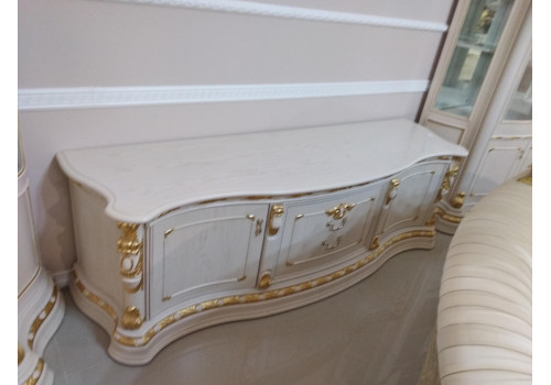 Тумба А ИЗАБЕЛЛА IZABELLA 208, белый с золотом