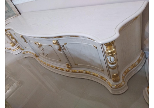 Тумба В ИЗАБЕЛЛА IZABELLA 208, белый с золотом