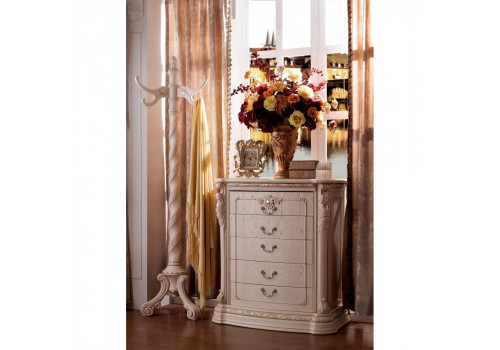 Вешалка ИЗАБЕЛЛА IZABELLA 208, белый с золотом