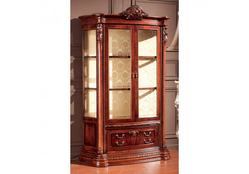 Витрина 2-дверная ИЗАБЕЛЛА IZABELLA 208, темный орех