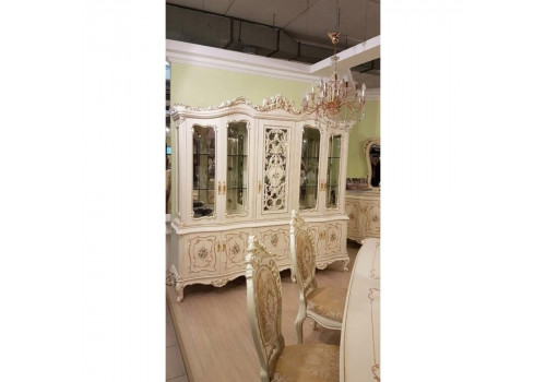 Витрина 5-дверная  Капри KAPRI 3915 , слоновая кость