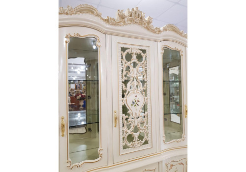 Витрина 4-дверная КАПРИ KAPRI 3915, слоновая кость