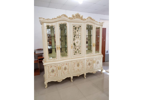 Витрина 4-дверная КАПРИ KAPRI 3915, слоновая кость