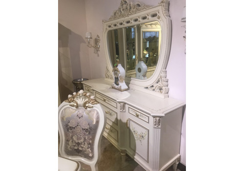 Комод с зеркалом КАРМЕН 3912, слоновая кость