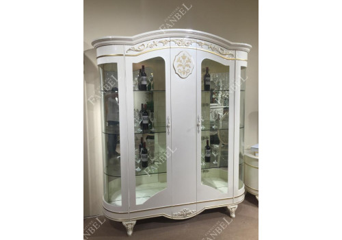 Витрина 3-дверная КАТАНИЯ KATANIA 3908W, беж