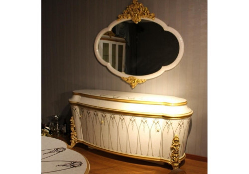 Комод с зеркалом  Клеопатра KLEOPATRA 3901D , белый