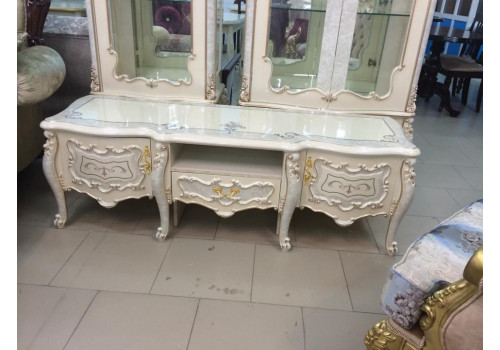 Тумба TV Королева 3877, слоновая кость