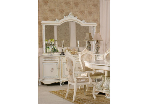 Комод с зеркалом КОРОЛЕВА KOROLEVA 3876, слоновая кость