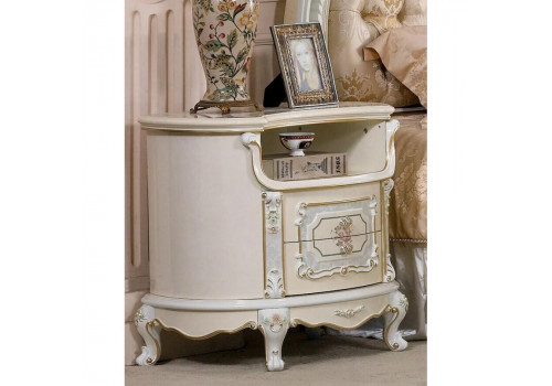 Тумба прикроватная КОРОЛЕВА KOROLEVA 3876, слоновая кость