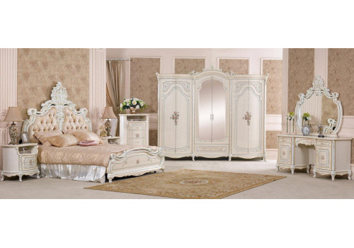 Спальня КОРОЛЕВА KOROLEVA 3876, слоновая кость