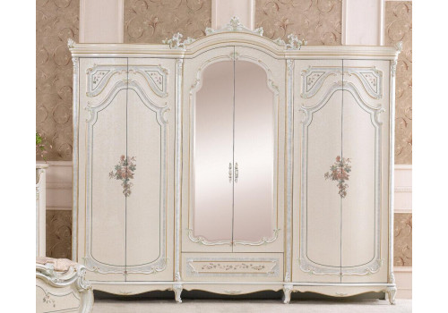 Шкаф 6-дверный КОРОЛЕВА KOROLEVA 3876, слоновая кость