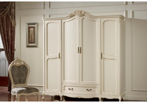 Шкаф 4-дверный Лючия 3255, белый