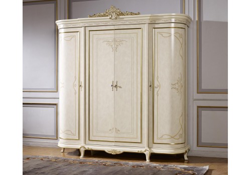 Шкаф 4-дверный ЛУИЗА LUIZA K02, слоновая кость