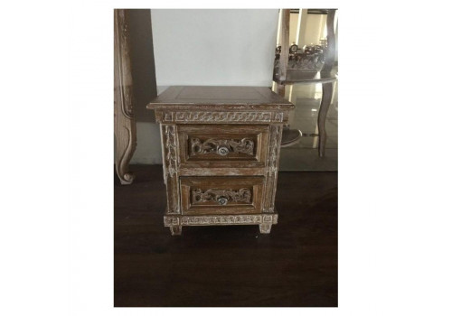 Тумба прикроватная Catalan MK-2508-AB 60х60х46 см Античный бежевый