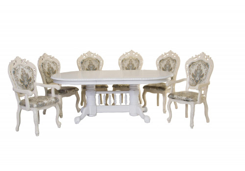 Стол HNDT - 4296 SWC MK-1104-WS обеденный раскладной