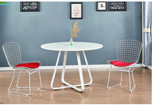 Стол MK-5639-WT обеденный круглый 110х110х76 см Белый