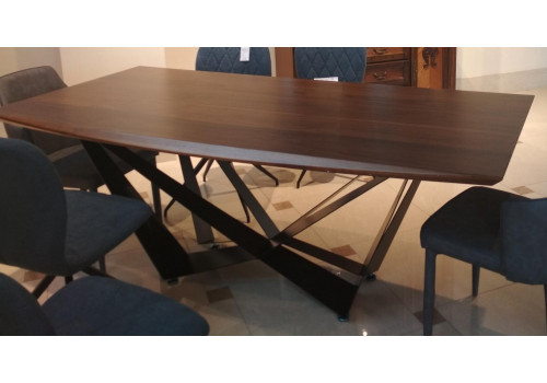 Стол Коламбус MK-5642-TW обеденный нераскладной 100х200х76 см Грецкий орех