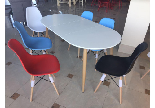 Стол Plano MK-4317-WT обеденный раскладной