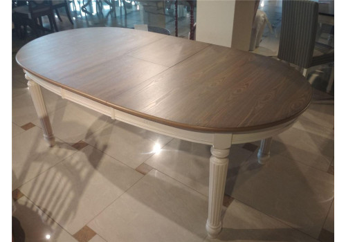 Стол SHARL MK-1256-BW обеденный раскладной