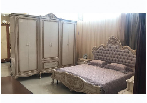 Спальня МИЛАНА MILANA 3886, с 4-дверным шкафом, слоновая кость