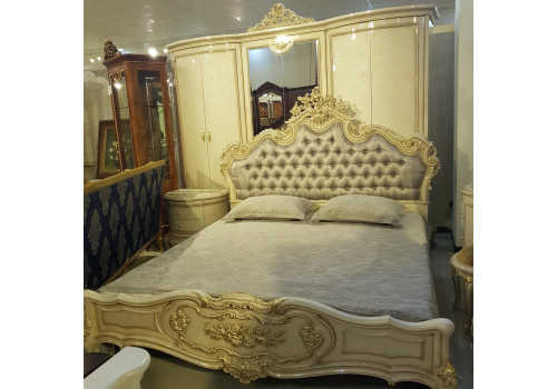 Спальня МИЛАНА MILANA 3886, с 4-дверным шкафом, слоновая кость