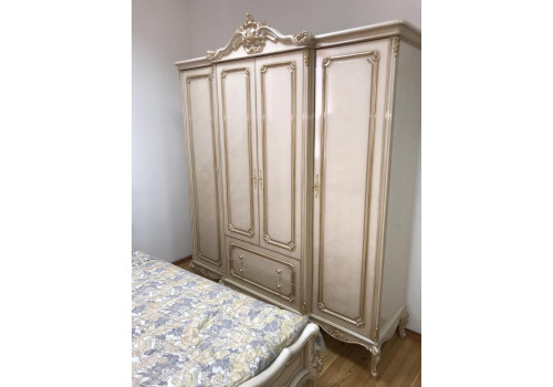 Спальня МИЛАНА MILANA 3886, с 4-дверным шкафом, слоновая кость