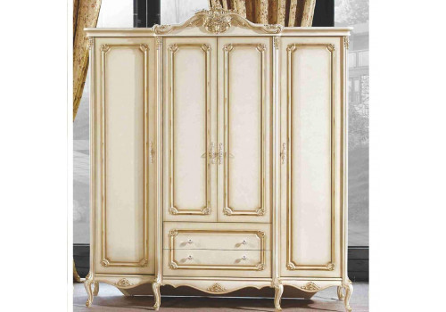 Спальня МИЛАНА MILANA 3886, с 4-дверным шкафом, слоновая кость