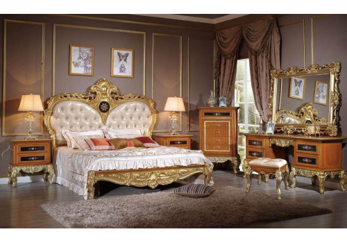 Спальня  Моника  (светлый орех) 4 дверная