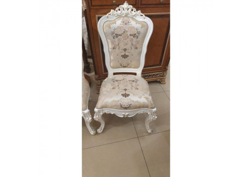 Стул  Моника , жемчужно-белый глянец с золотом
