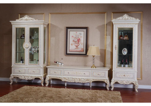 Тумба ТВ  Моника  Жемчужно-белый 6153