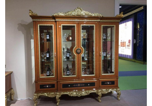 Витрина 4-дверная  Моника , орех