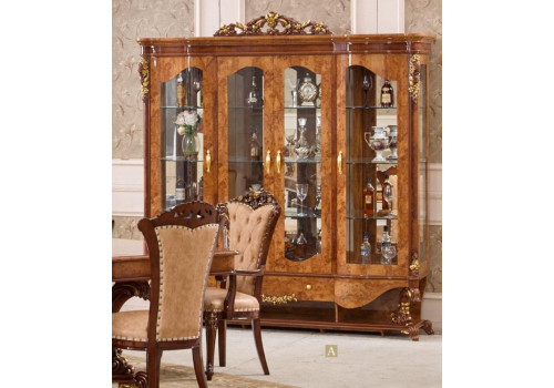 Витрина 4-дверная НАПОЛЕОН NAPOLEON 3888D, орех