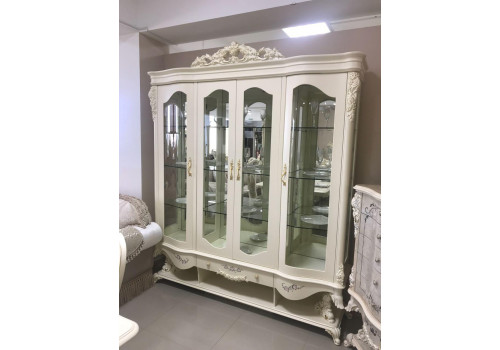 Витрина 4-дверная НАПОЛЕОН NAPOLEON 3888W, беж