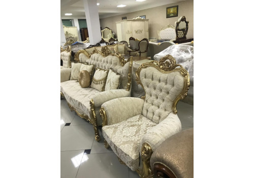 Комплект мягкой мебели ПАЙТАХТ PAYTAKHT, золото, ткань - золотистый беж