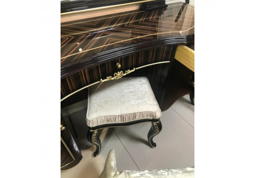 Пуф РИЧМОНД RICHMOND, КА-06, черный+орех+золото