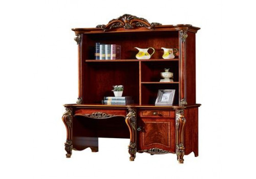 Стол письменный с надставкой РОМЕО ROMEO 3288, орех с золотом