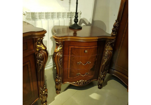 Спальня РОМЕО ROMEO 3288, с 4-дверным шкафом, орех с золотом