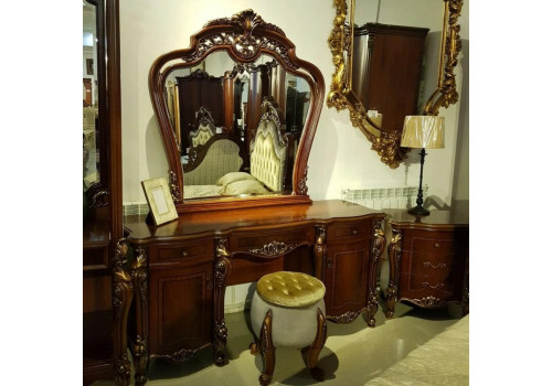 Пуф РОМЕО ROMEO 3288, орех с золотом