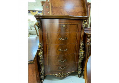 Комод высокий РОМЕО ROMEO 3288, орех с золотом