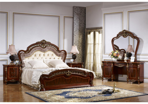 Спальня РОМЕО ROMEO 3288, с 4-дверным шкафом, орех с золотом