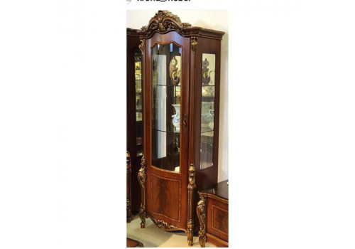 Витрина 1-дверная  Ромео ROMEO 3288 , орех с золотом