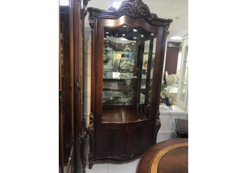 Гостиная  Ромео ROMEO 3288 , с 2-дверной витриной, орех с золотом