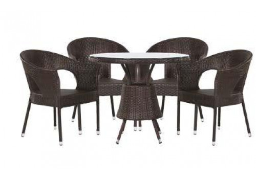 Обеденная группа MK-3601-BR (стол/МК-3610, 4 кресла/МК-3611) 0х0х0 Венге