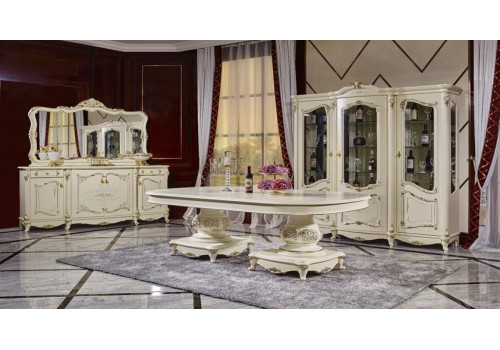 Стол Роял  ка-05(W) , 200*250,  ROYAL слоновая кость