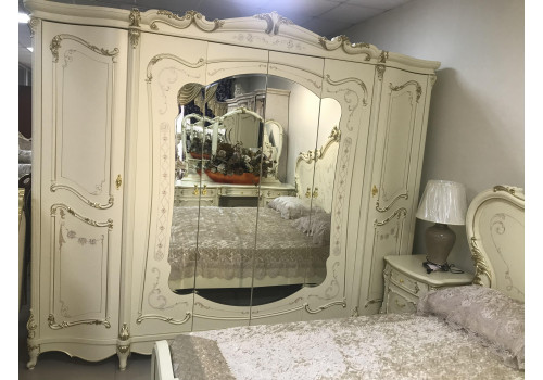 Шкаф 6-дверный РОЯЛ ROYAL КА-05(W), слоновая кость